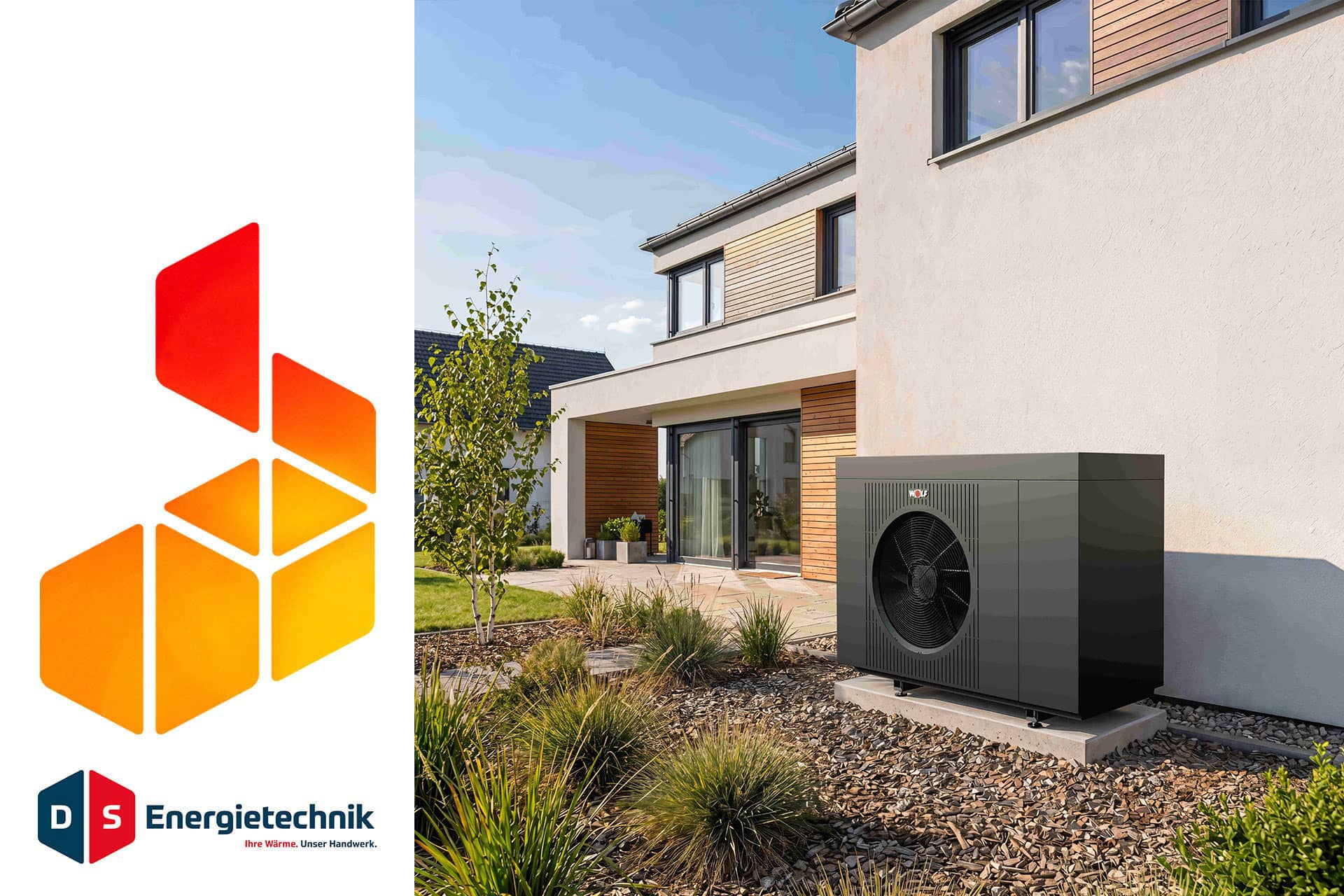 Neubau-Haus mit Wärmepumpevon WOLF CHA SE, DS Energietechnik